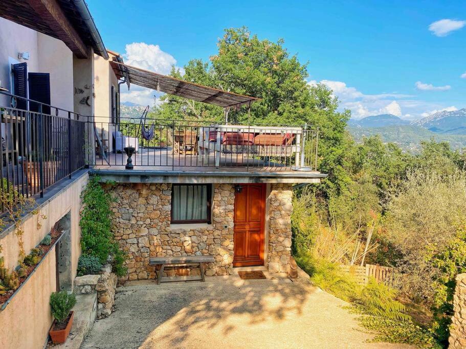 Bas De Villa Au Milieu Des Oliviers. Chateauneuf-Villevieille Buitenkant foto